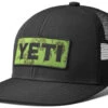 Yeti Floral Logo Badge Trucker Hat - Black