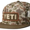 Yeti Mesh Camo Flat Brim Hat - Brown Camo