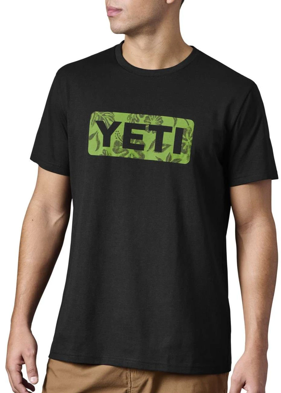 Yeti Floral Logo Badge Short Sleeve T-Shirt 1 Yeti Floral Logo Badge Short Sleeve T-Shirt